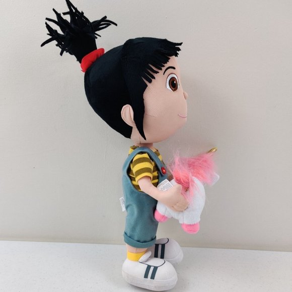 Despicable Me Minions Agnes & Unicorn Fluffy Plush Doll Toy Universal Studios - Picture 6 of 10